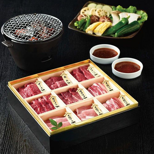 鹿児島県産 黒毛和牛・黒豚焼肉用詰合せ御膳 400g