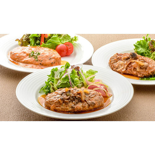 ＜米沢牛黄木＞黄木の黒毛和牛入りハンバーグセット 3種 計7個 デミグラス×3個 、イタリアン・和風ハンバーグ各2個